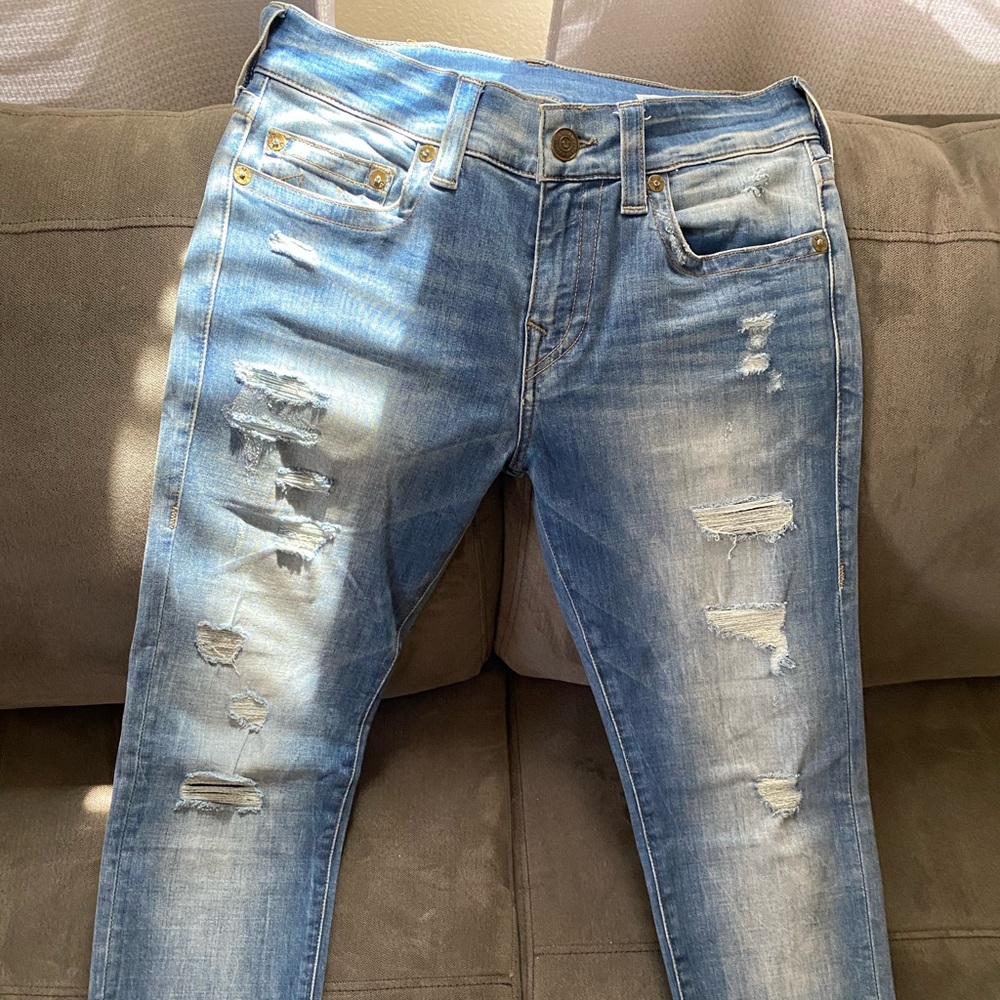 True religion light wash jeans